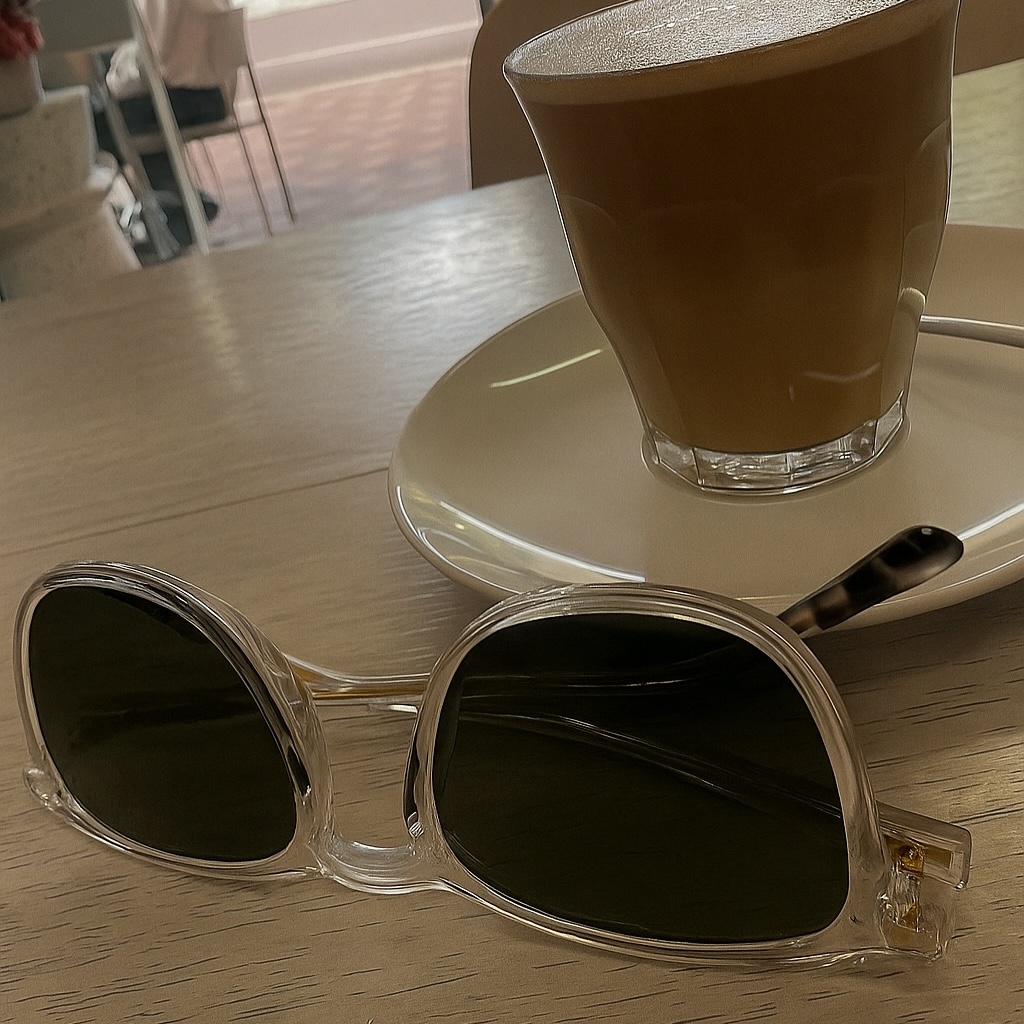 WMP Nick clear frame green lens